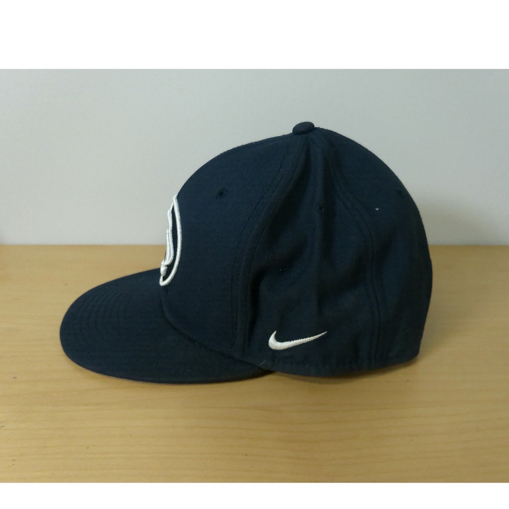 VTG Nike True Penn State Nittany Lions Snapback Hat Navy Blue White OSFM Cap - Picture 2 of 7